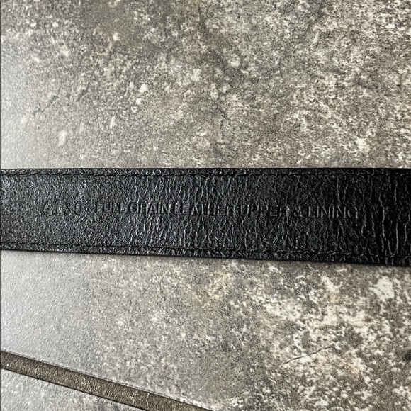 Dark Brown Leather Belt with Solid Brass Buckle - Picture 5 of 7